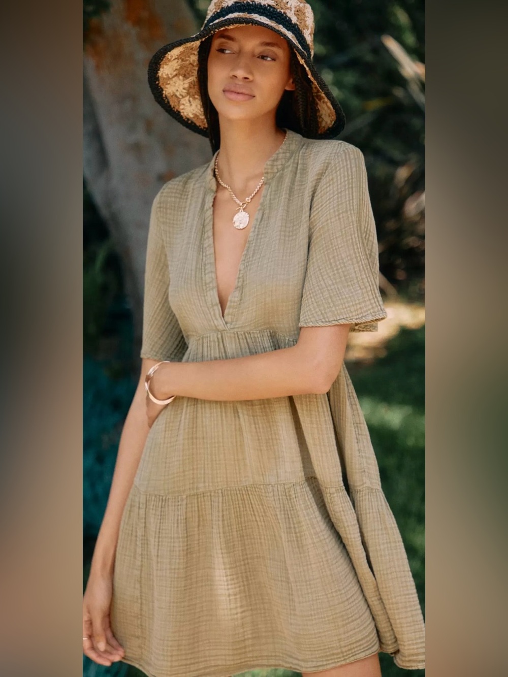 Anthropologie Cellandine Kallie Cotton Gauze Dress